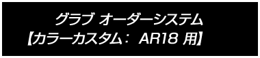 グラブ オーダーシステム【カラーカスタム： AR18 用】